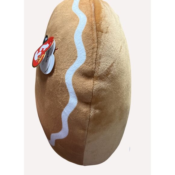 Christmas Ty Squish-A-Boo Cookie Gingerbread Plush 10" diam Pillow Holiday - Picture 11 of 11